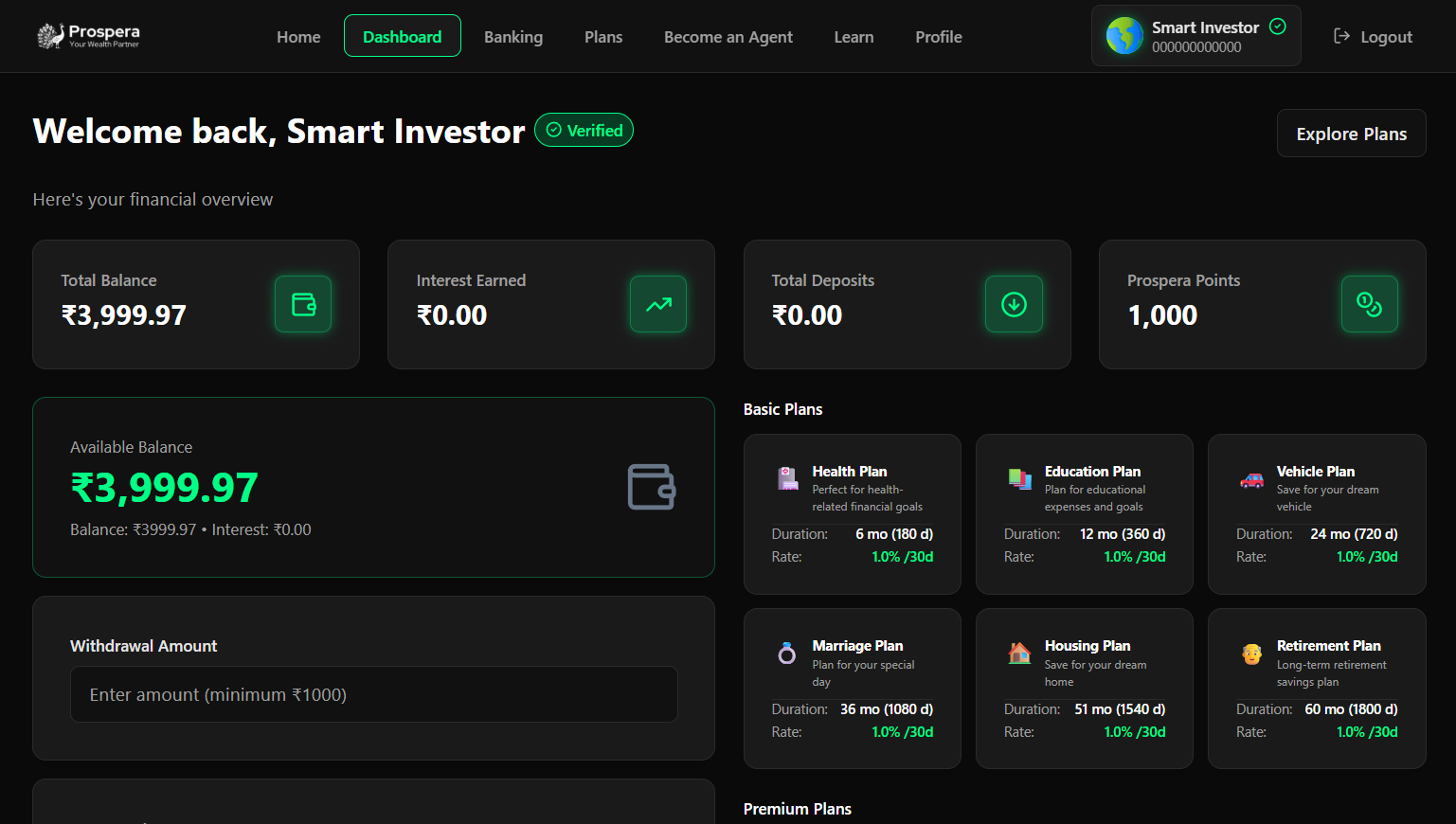 Financial Platform preview